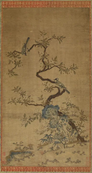 缂丝花树双鸟图原图